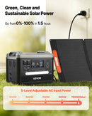 VEVOR Station Électrique Portable 2160 Wh Générateur Solaire Portable 2400 W Panneau Solaire Pliable 200 W pour Alimentation Camping Véhicules de Loisirs, 10 Ports de Sortie, Puissance Entrée Réglable - image 4