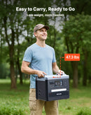 VEVOR Station Électrique Portable 2160 Wh Générateur Solaire Portable 2400 W Station Alimentation pour Camping Véhicules Loisirs, 10 Ports Sortie, Puissance Entrée Réglable, Panneau Solaire Non Inclus - image 6
