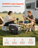 VEVOR Station Électrique Portable 3840 Wh Générateur Solaire 3600 W avec 10 Sorties, Puissance d'Entrée Réglable, Batterie de Secours LiFePO4 Extensible pour Camping-car (Panneau Solaire Non Inclus) - image 3