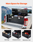 VEVOR Boîte à outils pour camion en aluminium, 1219,2x495,3x444,5 mm, coffre de benne de pick-up verrouillage, plaqué à rayures, avec poignées latérales et serrures, pour remorque camping-car, noir - image 3