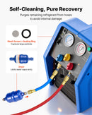 VEVOR Station de Récupération Fluides Frigorigènes Portable 1 HP, Récupérateur de Réfrigérant Double Cylindre, pour Système CVC Climatisation Auto, Unité de Récupération pour Frigoriste 1450 tr/min - image 7