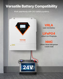 VEVOR Onduleur Solaire Hybride 3500 W Chargeur à Onde Sinusoïdale Pure Tout-en-un, 24 V CC vers 220/230 V CA Monophasé, Contrôleur Solaire MPPT 100 A Intégré, pour Systèmes Photovoltaïques Hors Réseau - image 6