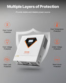 VEVOR Onduleur Solaire Hybride 3500 W Chargeur à Onde Sinusoïdale Pure Tout-en-un, 24 V CC vers 220/230 V CA Monophasé, Contrôleur Solaire MPPT 100 A Intégré, pour Systèmes Photovoltaïques Hors Réseau - image 7