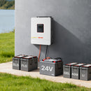 VEVOR Onduleur Hybride 4000 W Onduleur Solaire Hybride 24 V CC à 230 V CA Compatible Batterie Plomb-acide Lithium pour Systèmes Hors Réseau, Onde Sinusoïdale Pure Contrôleur MPPT 120 A Intégré Wi-Fi - image 9