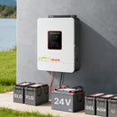 VEVOR Onduleur Hybride 3000 W Onduleur Solaire Hybride 24 V CC à 230 V CA Compatible Batterie Plomb-acide Lithium pour Systèmes Hors Réseau, Onde Sinusoïdale Pure Contrôleur Charge MPPT 80 A Intégré - image 9