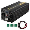 VEVOR Onduleur à onde sinusoïdale modifiée, 6000 W, onduleur de voiture CC 12 V vers CA 230 V, avec écran LCD, prise EU, indicateur LED, pour camping-car, camion, voiture, bateau, voyage - image 2