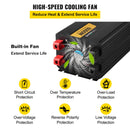 VEVOR Onduleur à onde sinusoïdale modifiée, 6000 W, onduleur de voiture CC 12 V vers CA 230 V, avec écran LCD, prise EU, indicateur LED, pour camping-car, camion, voiture, bateau, voyage - image 7