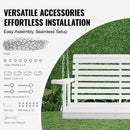 VEVOR Balançoire de porche en bois, 1702x710x600 mm, banc de terrasse pour cour et jardin, forte capacité de charge 400 kg, banc de balançoire robuste avec chaîne de suspension pour extérieur, blanc - image 6