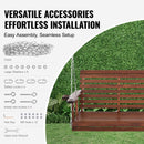 VEVOR Balançoire de porche en bois, 1702x710x600 mm, banc de terrasse pour cour et jardin, forte capacité de charge 400 kg, banc de balançoire robuste avec chaîne de suspension pour extérieur, marron - image 6
