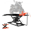 VEVOR Cric de Moto avec Capacité de Charge 680 kg, Pont Élévateur Pneumatique Hauteur de Levage 18-94 cm, Table de Levage de Moto Stable avec Établi Amovible, pour Entretien Réparation Quad VTT - image 2