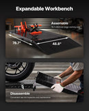 VEVOR Cric de Moto avec Capacité de Charge 680 kg, Pont Élévateur Pneumatique Hauteur de Levage 18-94 cm, Table de Levage de Moto Stable avec Établi Amovible, pour Entretien Réparation Quad VTT - image 4