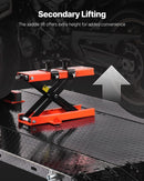 VEVOR Cric de Moto avec Capacité de Charge 680 kg, Pont Élévateur Pneumatique Hauteur de Levage 18-94 cm, Table de Levage de Moto Stable avec Établi Amovible, pour Entretien Réparation Quad VTT - image 6
