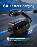 VEVOR Chargeur Voiture Électrique 22 kW Borne de Recharge Véhicule Électrique Mobile 32 A avec Câble Recharge Type 2 7 m, Prise CEE 32 A Triphasé, Écran LCD, Courant Réglable, Boîtier de Commande IP66 - image 3