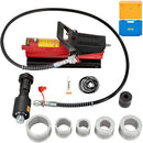VEVOR Extenseur de tuyau d'échappement hydraulique, pompe à pédale 10 T avec 4 matrices, 2 étuis de rangement pour tubes en cuivre et aluminium dans la réparation automobile