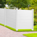 VEVOR Panneau Brise Vue Extérieur 127x127 cm Clôture de Jardin Horizontale Kit 4 Panneaux de Confidentialité avec Piquets Métalliques, Accessoires pour Sols Souples, Cacher les Climatiseurs, Poubelles - image 9