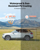 VEVOR Auvent 270 Degrés 3,19x2,10 m Auvent Voiture Latéral Rétractable Abri Autoportant Toutes Saisons Imperméable UV50+ pour Véhicule SUV Fourgonnettes Camionnettes Camping, avec Sac de Rangement - image 6