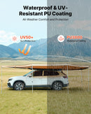 VEVOR Auvent 270 Degrés 5,7x2,1 m Auvent Voiture Latéral Rétractable Abri Autoportant Toutes Saisons pour Véhicule SUV Fourgonnettes Camionnettes Camping, avec Éclairage LED Intégré Imperméable UV50+ - image 7