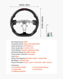 VEVOR Volant Compatible avec Nissan 370Z (2008-2020), Volant de Direction en Fibre de Carbone, Forme en D, Méplat, Poignée en Cuir avec Texture Antidérapante et Coutures Précises, Remplacement, Noir - image 8