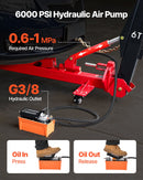 VEVOR Équerre de Tirage de Châssis Force 6T, Banc de Redressage de Carrosserie avec Pompe à Pied Hydraulique 6000 PSI et Tige Pivotante, Système de Réparation de Châssis pour Berline, SUV, Pick-up - image 5