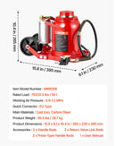 VEVOR Cric Bouteille Hydraulique et Pneumatique Capacité 50 T, Cric de Levage pour Voiture Plage 26,5-41 cm, avec Pompe, pour Entretien Réparation Automobile SUV Camion, Atelier Garage, Rouge - image 8
