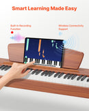 VEVOR Piano Numérique 88 Touches Lestées, Mode Double Clavier et Haut-parleurs, avec Pupitre à Partitions, Support, Pédale de Sustain, 280 Sonorités, Connexion Sans Fil, pour Débutants, Couleur Bois - image 6