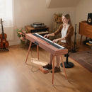 VEVOR Piano Numérique 88 Touches Lestées, Mode Double Clavier et Haut-parleurs, avec Pupitre à Partitions, Support, Pédale de Sustain, 280 Sonorités, Connexion Sans Fil, pour Débutants, Couleur Bois - image 9
