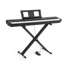 VEVOR Piano Numérique 88 Touches Lestées, Mode Double Clavier et Haut-parleurs, avec Support en X, Pédale de Sustain, Fonction Enregistrement, 280 Sonorités, Connexion Sans Fil, pour Débutants, Noir - image 2