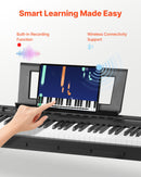 VEVOR Piano Numérique 88 Touches Lestées, Mode Double Clavier et Haut-parleurs, avec Support en X, Pédale de Sustain, Fonction Enregistrement, 280 Sonorités, Connexion Sans Fil, pour Débutants, Noir - image 6