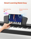 VEVOR Piano Numérique 88 Touches Lestées, Mode Double Clavier Haut-parleurs, avec Pédale de Sustain, Fonction d'Enregistrement, 238 Sonorités, Connexion Sans Fil, pour Débutants, Noir, sans Support - image 6