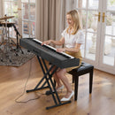VEVOR Piano Numérique 88 Touches Lestées, Mode Double Clavier Haut-parleurs, avec Pédale de Sustain, Fonction d'Enregistrement, 238 Sonorités, Connexion Sans Fil, pour Débutants, Noir, sans Support - image 9