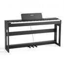 VEVOR Piano Numérique 88 Touches Lestées, Mode Double Clavier Haut-parleurs, avec Pupitre à Partitions, Support, Pédale Sustain, Adaptateur CC, 280 Sonorités, Connexion Sans Fil, pour Débutants, Noir - image 2