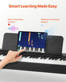 VEVOR Piano Numérique 88 Touches Lestées, Mode Double Clavier Haut-parleurs, avec Pupitre à Partitions, Support, Pédale Sustain, Adaptateur CC, 280 Sonorités, Connexion Sans Fil, pour Débutants, Noir - image 6