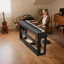 VEVOR Piano Numérique 88 Touches Lestées, Mode Double Clavier Haut-parleurs, avec Pupitre à Partitions, Support, Pédale Sustain, Adaptateur CC, 280 Sonorités, Connexion Sans Fil, pour Débutants, Noir - image 9