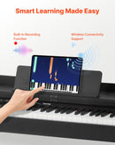 VEVOR Piano Numérique 88 Touches Lestées, Mode Double Clavier Haut-parleurs, avec Pupitre à Partitions, Support, Casque, Pédale de Sustain, 680 Sonorités, Connexion Sans Fil, pour Débutants, Noir - image 6