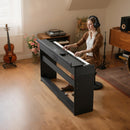 VEVOR Piano Numérique 88 Touches Lestées, Mode Double Clavier Haut-parleurs, avec Pupitre à Partitions, Support, Casque, Pédale de Sustain, 680 Sonorités, Connexion Sans Fil, pour Débutants, Noir - image 9