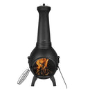 VEVOR Cheminée Extérieur, 457 mm, Poêle à Bois Sphérique en Aluminium Robuste pour Barbecue et Réchauffer, avec Grille, Couvercle de Cheminée Antirouille, pour Patio, Jardin, Arrière-cour, Plein Air - image 2