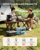 VEVOR Batterie d'Extension pour Station Électrique Portable 2160 Wh Batterie Supplémentaire pour Générateur Solaire LiFePO4 pour Camping, Voitures, Activités Plein Air, Urgences, avec 3 Ports Sortie - image 4