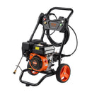 VEVOR Nettoyeur haute pression à essence, 3400 PSI, laveuse haute pression à gaz, 10 L/min, avec pompe en aluminium, pistolet pulvérisateur, rallonge et 5 buses pour voiture, maison, allée, vertical - image 10