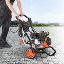 VEVOR Nettoyeur haute pression à essence, 3400 PSI, laveuse haute pression à gaz, 10 L/min, avec pompe en aluminium, pistolet pulvérisateur, rallonge et 5 buses pour voiture, maison, allée, vertical - image 9
