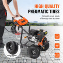 VEVOR Nettoyeur haute pression à essence, 3500 PSI, laveuse haute pression à gaz, 10 L/min, avec pompe en aluminium, pistolet pulvérisateur, rallonge et 5 buses pour voitures, maisons, allées, patios - image 6
