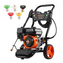 VEVOR Nettoyeur haute pression à essence, 3950 PSI, laveuse haute pression à gaz, 10 L/min, avec pompe en cuivre, pistolet pulvérisateur, rallonge et 5 buses pour voitures, clôtures, maisons, vertical - image 2