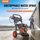 VEVOR Nettoyeur haute pression à essence, 3950 PSI, laveuse haute pression à gaz, 10 L/min, avec pompe en cuivre, pistolet pulvérisateur, rallonge et 5 buses pour voitures, clôtures, maisons, vertical - image 3