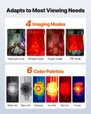 VEVOR Caméra Thermique Résolution TISR 320x240 pixels Imageur Thermique Résolution IR 256x192 pixels Vision 2 Mpx Fréquence Rafraîchissement 25 Hz, -20 °C à 550 °C, 4 Modes Image, 6 Palettes Couleurs - image 6