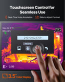 VEVOR Caméra Thermique, Résolution Infrarouge 256 x 192 pixels, Imageur Thermique Portable avec Vision 2 Mpx, Fréquence de Rafraîchissement 25 Hz, Écran Tactile 8,9 cm, -20 °C à 460 °C, Transfert WiFi - image 6