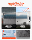 VEVOR Auvent Voiture Camping-car Caravane Latéral 457 cm, Pare-soleil Imperméable, Rétractable et Modulaire, en Vinyle avec Cadre en Alliage d'Aluminium, Réglage Manuel, pour Voiture, Bleu Dégradé - image 4