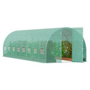 VEVOR Serre Tunnel Jardin, 835x290x225 cm, Tente Abri Plantes avec Cadre en Acier Galvanisé, Couverture en PE Verte, Porte à Glissière Enroulable, 16 Fenêtres, pour Extérieur Cultiver Légumes Fleurs