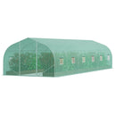 VEVOR Serre Tunnel Jardin, 900x300x200 cm, Tente Abri Plantes Toit Pointu, Cadre Acier Galvanisé, Couverture PE Verte, Porte à Glissière Enroulable, 12 Fenêtres, pour Extérieur Cultiver Légumes Fleurs - image 11