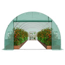VEVOR Serre Tunnel Jardin, 890x295x198 cm, Tente Abri Plantes avec Cadre en Acier Galvanisé, Couverture en PE Verte, Porte à Glissière Enroulable, 12 Fenêtres, pour Extérieur Cultiver Légumes Fleurs - image 12