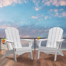 VEVOR Chaise Adirondack en Plastique, Lot de 2, Fauteuil de Jardin Pliant Portable, Charge 181,4 kg, avec Porte-Gobelet, Accoudoir Relaxant, pour Toutes Saisons, Extérieur, Patio, Arrière-Cour, Blanc - image 9
