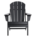 VEVOR Chaise Adirondack en Plastique, Lot de 2, Fauteuil de Jardin Pliant Portable, Charge 181,4 kg, avec Porte-Gobelet, Accoudoir Relaxant, pour Toutes Saisons, Extérieur, Patio, Arrière-Cour, Noir - image 10